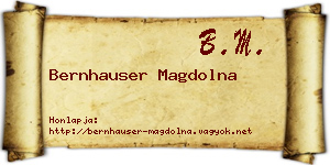 Bernhauser Magdolna névjegykártya